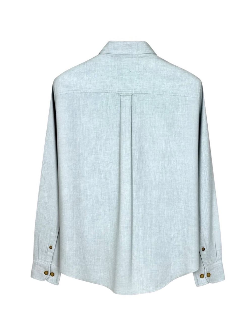 NWT Roots Men Bellwoods Herringbone Shirt Organic Cotton Grey S - Picture 2 of 8